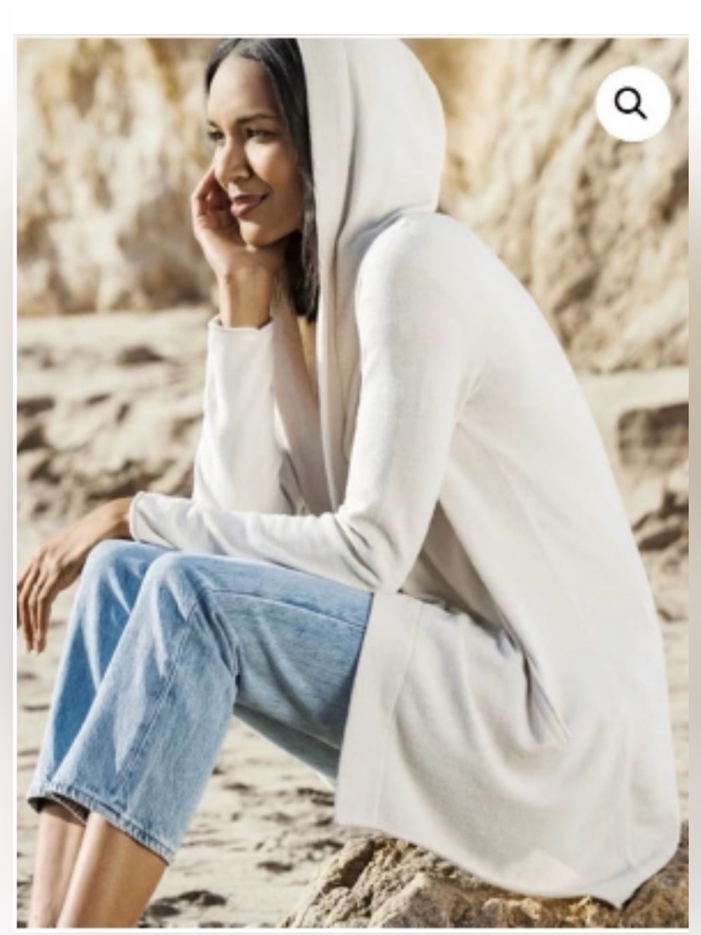 Barefoot Dreams Cozy Chic Ultra Light hooded cardigan. Size 1X.